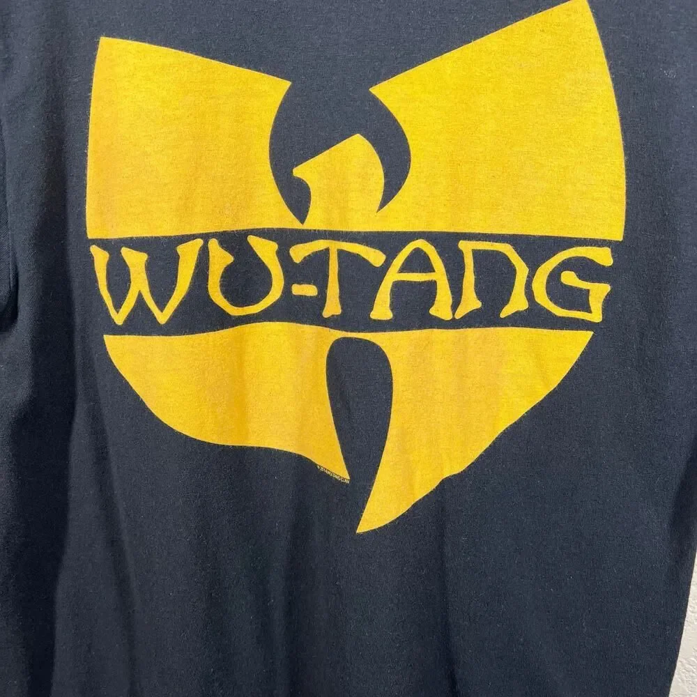Wu-Tang Clan Yellow Logo T-Shirt Black Hip Hop Tee Size M classic Style
